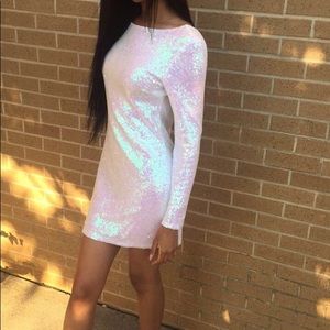 sparkly white dress